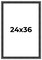 Refined Black Picture Frame - UV Acrylic, Foam Board Backing, Hanging Hardware